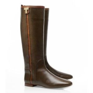 Tory Burch NIB riding boots 9M brown RARE